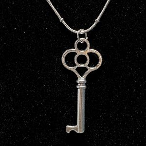 Silver Necklace with Key Pendant